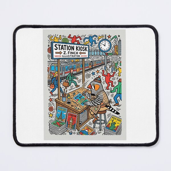 Item preview, Java Sparrow Railway Postcard Artist designed and sold by PictoVibe.