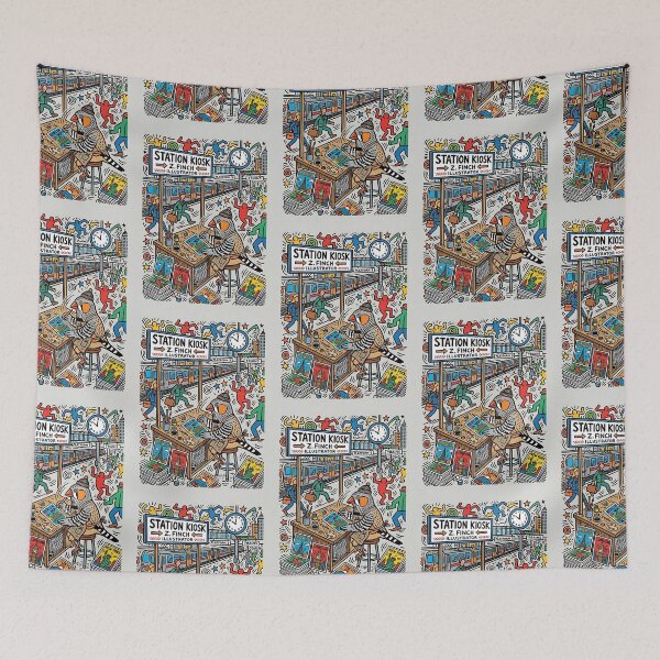Item preview, Java Sparrow Railway Postcard Artist designed and sold by PictoVibe.