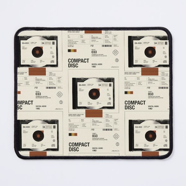 Item preview, Compact Disc 1982 Vintage Halftone Poster - Pure Retro Audio Nostalgia designed and sold by Billy Morfo™.