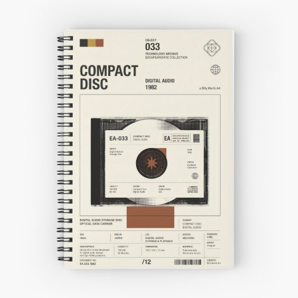 Item preview, Compact Disc 1982 Vintage Halftone Poster - Pure Retro Audio Nostalgia designed and sold by Billy Morfo™.