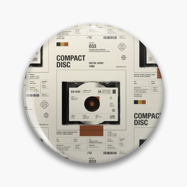 Item preview, Compact Disc 1982 Vintage Halftone Poster - Pure Retro Audio Nostalgia designed and sold by Billy Morfo™.