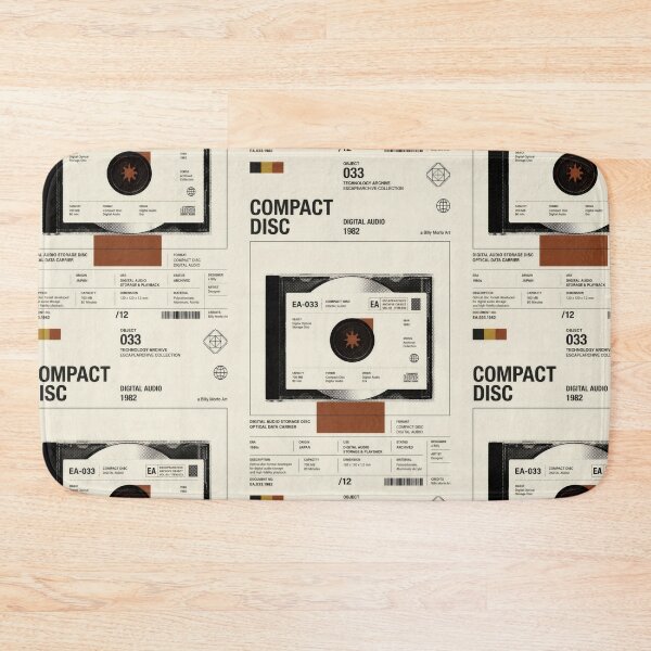 Item preview, Compact Disc 1982 Vintage Halftone Poster - Pure Retro Audio Nostalgia designed and sold by Billy Morfo™.