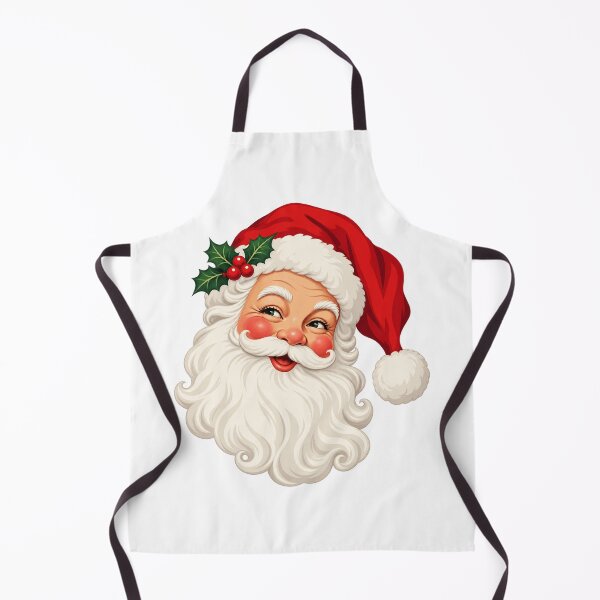 Item preview, Winking Jolly Santa with Holly and Curly White Beard designed and sold by skyartdesign.