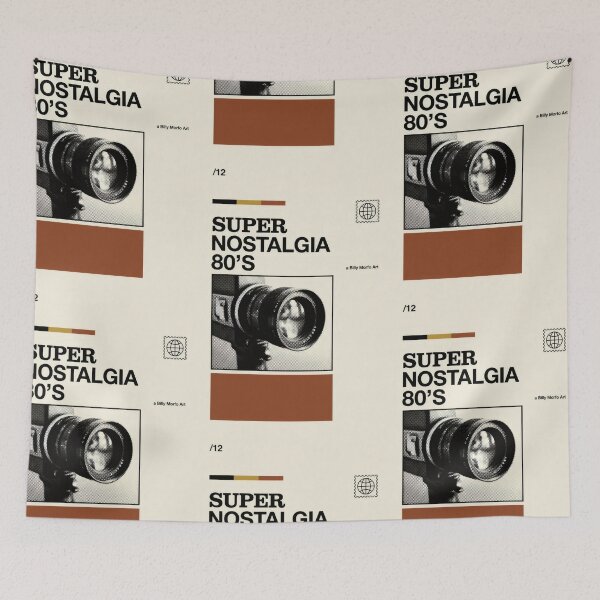 Item preview, Vintage 80s Video Camera Halftone Poster - Press Record on Nostalgia designed and sold by Billy Morfo™.