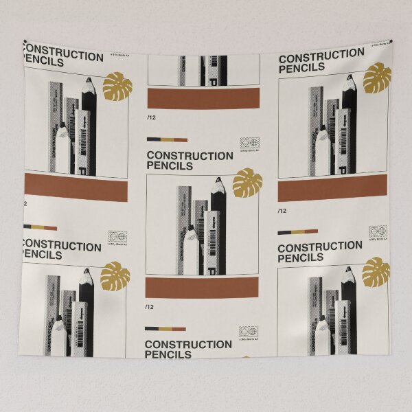 Item preview, Construction Pencils Halftone Art - Drafted for Creative Minds designed and sold by Billy Morfo™.