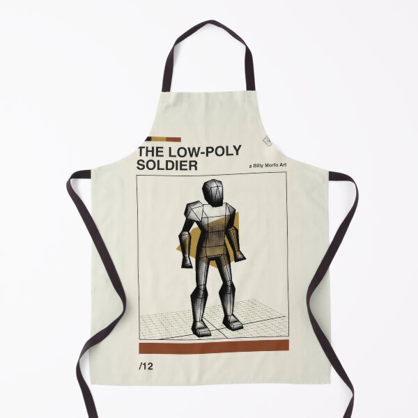 Item preview, Low-Poly Soldier Halftone Grid Poster - Early 3D Polygon Nostalgia designed and sold by Billy Morfo™.