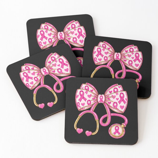 Item preview, Coquette Bow Nurse Stethoscope Breast Cancer Awareness designed and sold by jackelmbradyt.