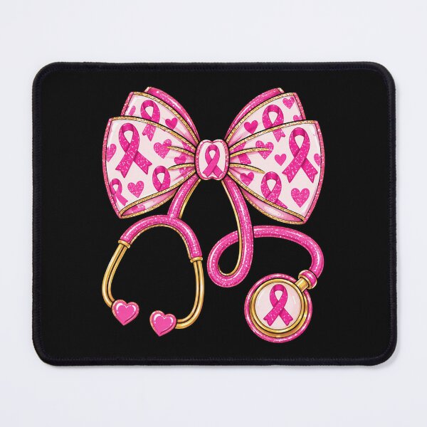 Item preview, Coquette Bow Nurse Stethoscope Breast Cancer Awareness designed and sold by jackelmbradyt.