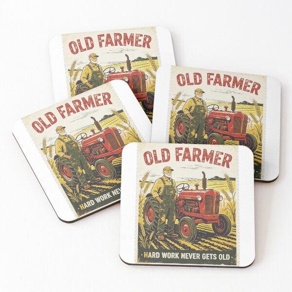 Item preview, Old Farmer Hard Work Vintage Tractor designed and sold by Mahilis.