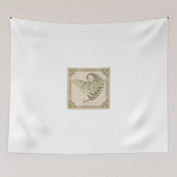 Item preview, Vintage Luna Moth and Fern Plate designed and sold by PictorialWhimsy.