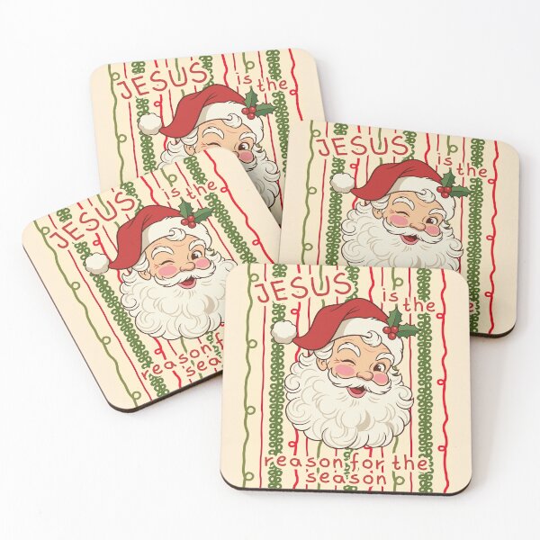Item preview, Vintage Santa Clause Christmas Jesus is the Reason for the Season Retro Xmas designed and sold by Forevermore.