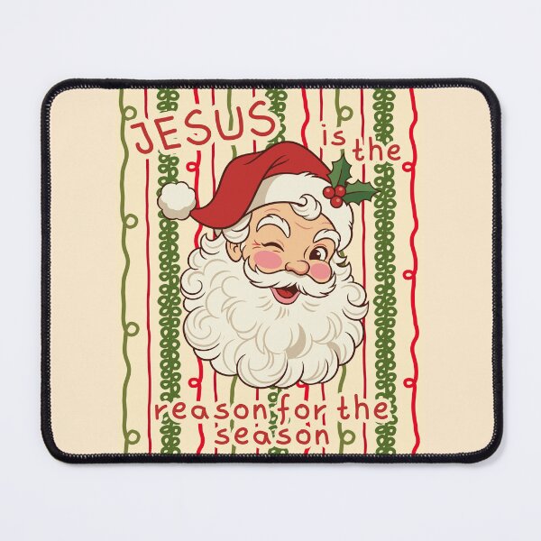 Item preview, Vintage Santa Clause Christmas Jesus is the Reason for the Season Retro Xmas designed and sold by Forevermore.