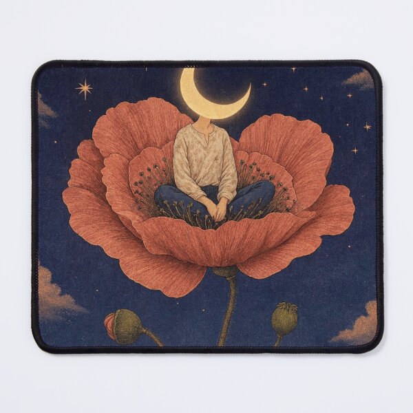 Item preview, Surreal Celestial Moon Head in Red Poppy designed and sold by Discount code.