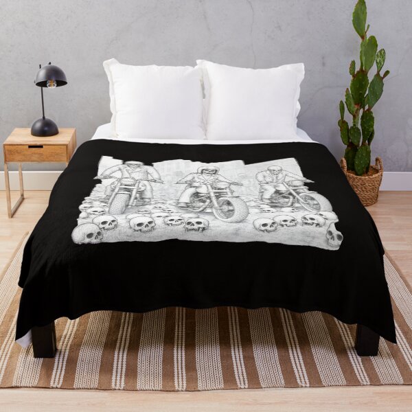 Item preview, Skeletal Bikers Ride Amidst Skulls designed and sold by WarmTones.