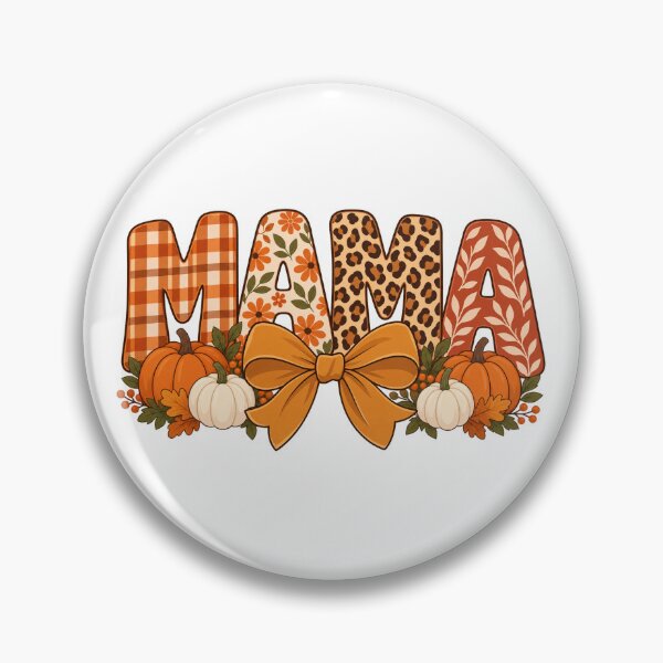 Item preview, Autumn Mama Patchwork Lettering with Pumpkins and Bow designed and sold by skyartdesign.