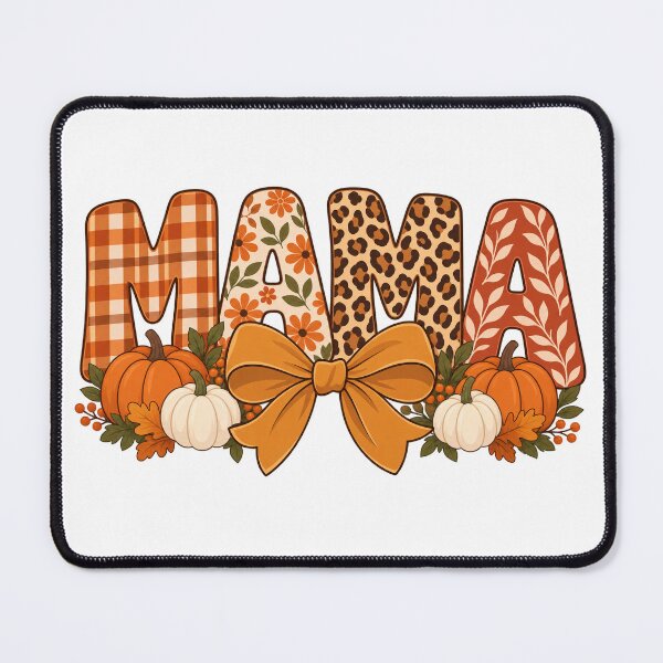 Item preview, Autumn Mama Patchwork Lettering with Pumpkins and Bow designed and sold by skyartdesign.