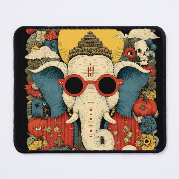 Item preview, Cool Elephant Halloween Yellow Halo Pumpkin Skull Pop Art designed and sold by PANNARUK THAILAND.