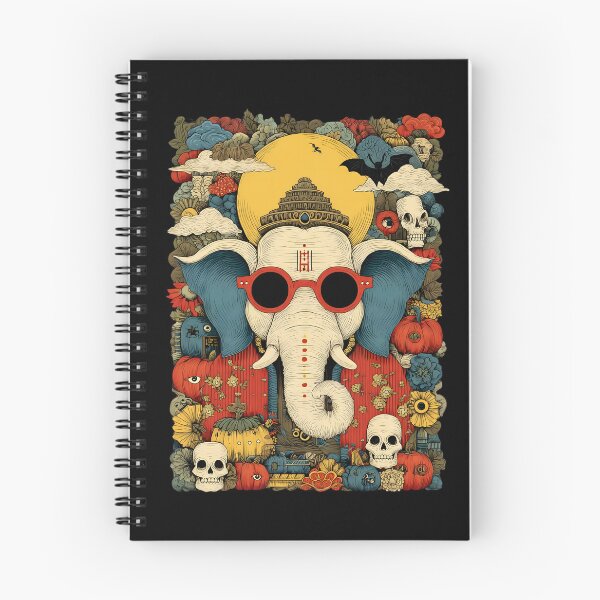 Item preview, Cool Elephant Halloween Yellow Halo Pumpkin Skull Pop Art designed and sold by PANNARUK THAILAND.