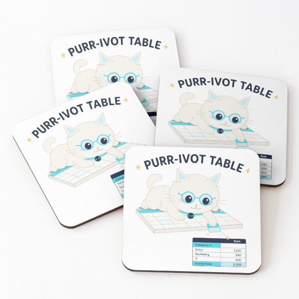 Item preview, Purr-ivot Table Excel Cat – Funny Data Analyst Spreadsheet Cat designed and sold by Suko8423.