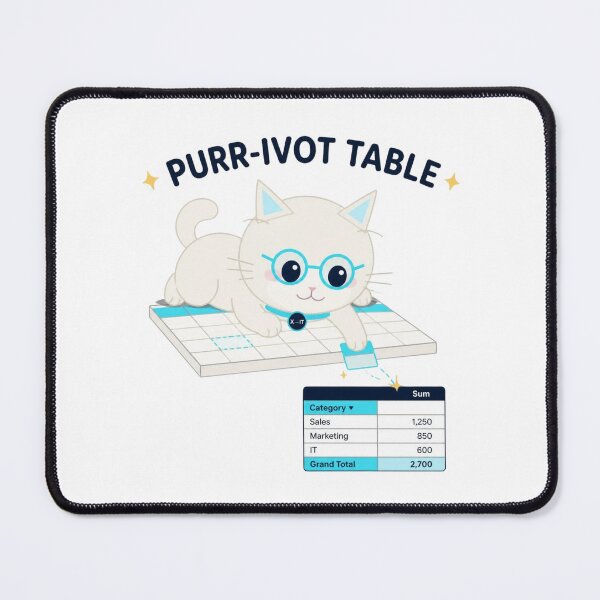 Item preview, Purr-ivot Table Excel Cat – Funny Data Analyst Spreadsheet Cat designed and sold by Suko8423.
