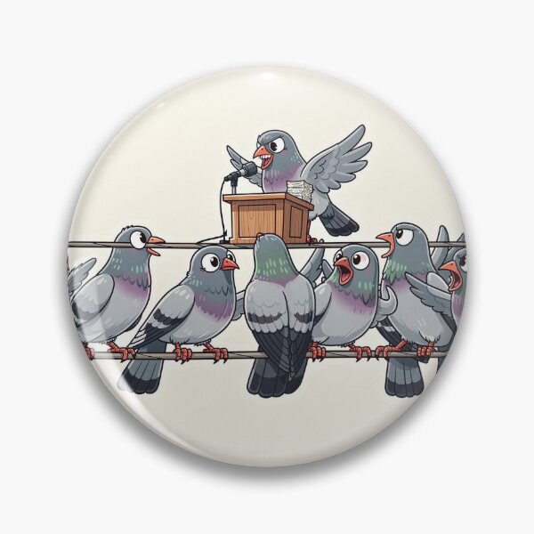 Item preview, Pigeon Union Meeting on the Power Lines designed and sold by PictorialWhimsy.