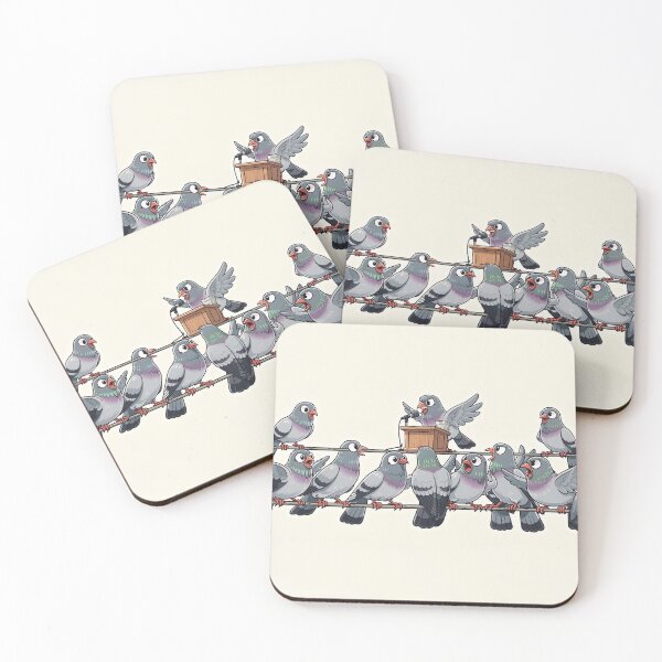 Item preview, Pigeon Union Meeting on the Power Lines designed and sold by PictorialWhimsy.