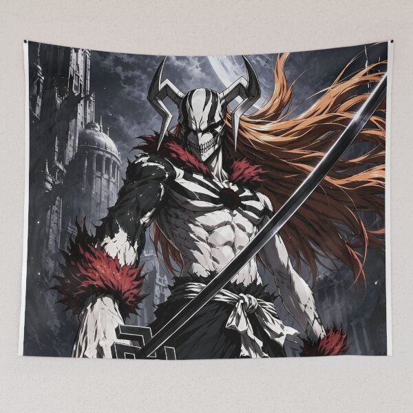 Item preview, Horned Skull Warrior – Dark Fantasy Samurai Sword Anime Aesthetic designed and sold by Dyan4.