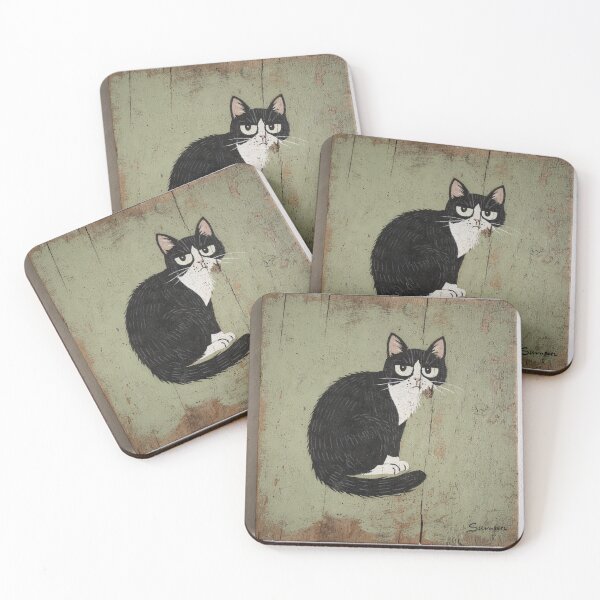 Item preview, Grumpy Loaf Tuxedo Cat designed and sold by PictorialWhimsy.