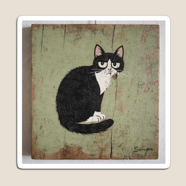 Item preview, Grumpy Loaf Tuxedo Cat designed and sold by PictorialWhimsy.