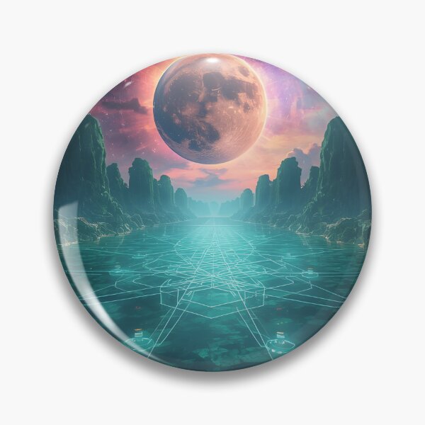 Item preview, Alien Nexus Landscape with Cyber Moon Eclipse designed and sold by monkeybusiness.pt.