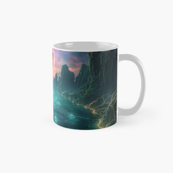 Item preview, Alien Nexus Landscape with Cyber Moon Eclipse designed and sold by monkeybusiness.pt.