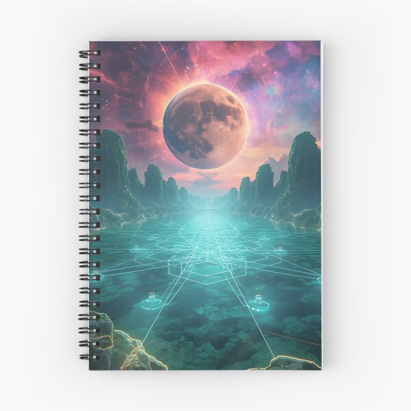 Item preview, Alien Nexus Landscape with Cyber Moon Eclipse designed and sold by monkeybusiness.pt.