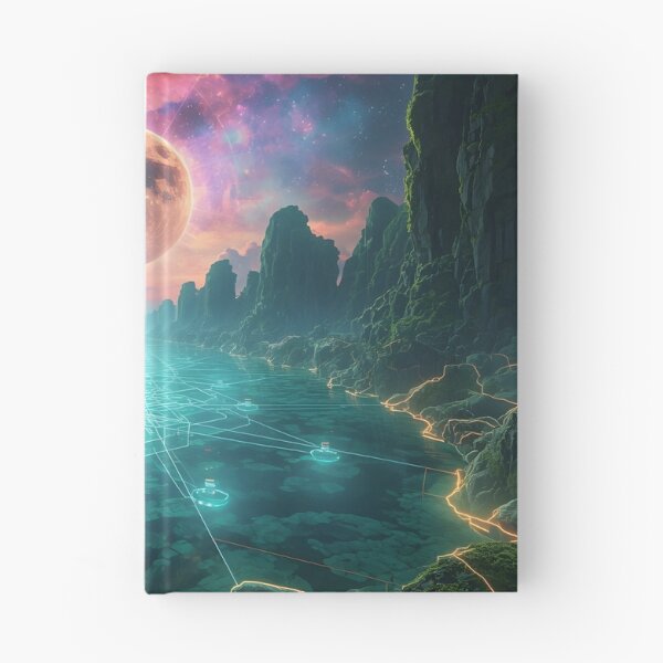 Item preview, Alien Nexus Landscape with Cyber Moon Eclipse designed and sold by monkeybusiness.pt.