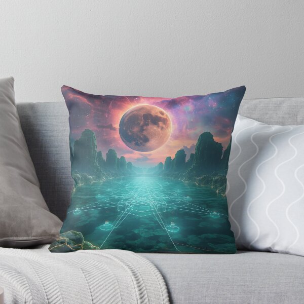 Item preview, Alien Nexus Landscape with Cyber Moon Eclipse designed and sold by monkeybusiness.pt.