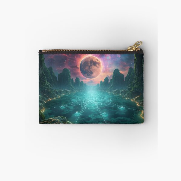 Item preview, Alien Nexus Landscape with Cyber Moon Eclipse designed and sold by monkeybusiness.pt.