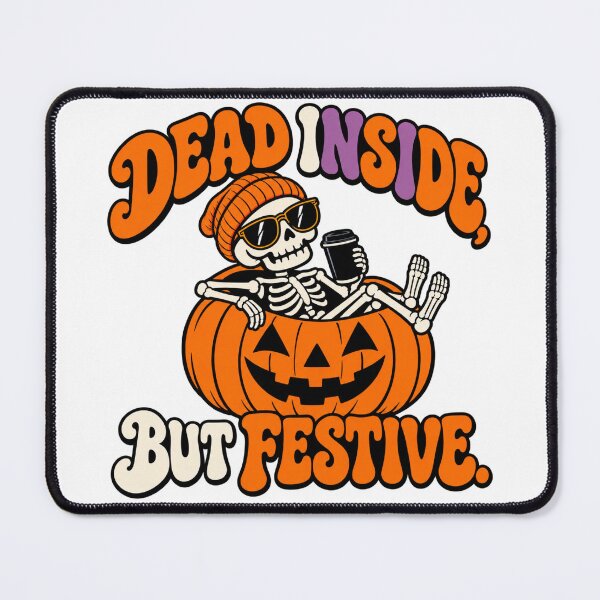 Item preview, Dead Inside But Festive Skeleton Pumpkin Halloween designed and sold by BakersTees.