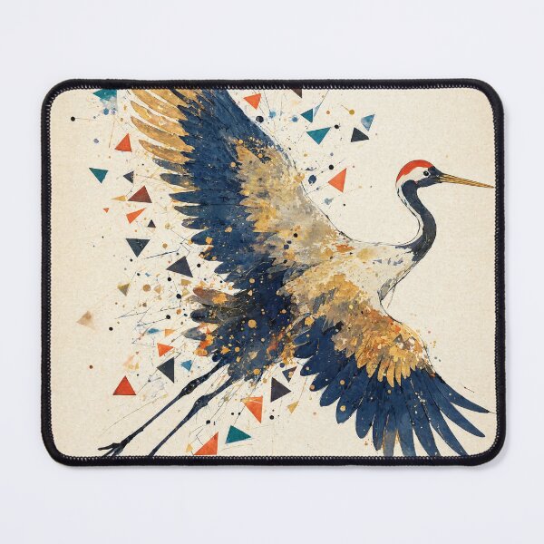 Item preview, Abstract Watercolor Geometric Flying Crane designed and sold by Discount code.