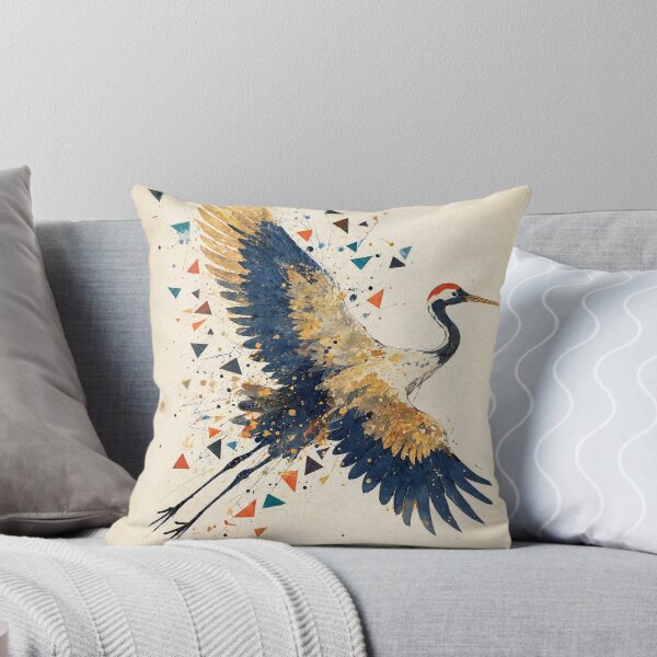 Item preview, Abstract Watercolor Geometric Flying Crane designed and sold by Discount code.