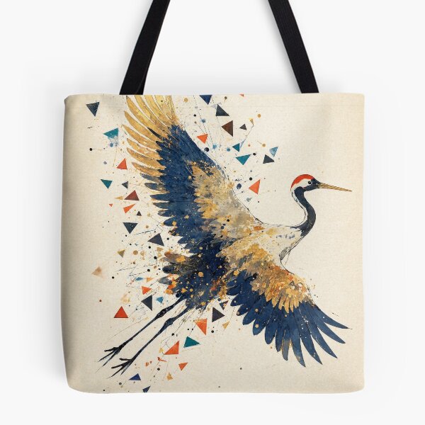 Item preview, Abstract Watercolor Geometric Flying Crane designed and sold by Discount code.