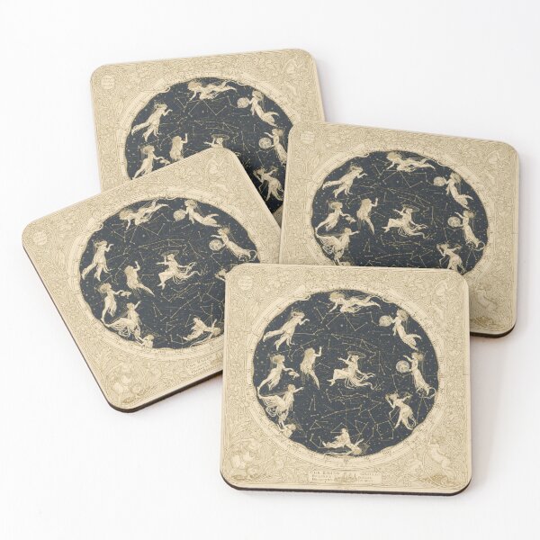 Item preview, Celestial Constellation Map in Gold designed and sold by PictorialWhimsy.