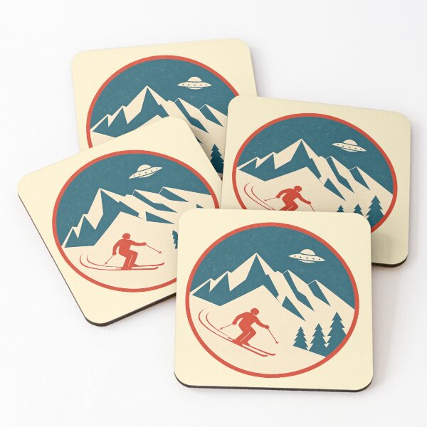 Item preview, Retro UFO – Mountain Skiing designed and sold by mellow-koko.