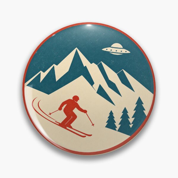 Item preview, Retro UFO – Mountain Skiing designed and sold by mellow-koko.