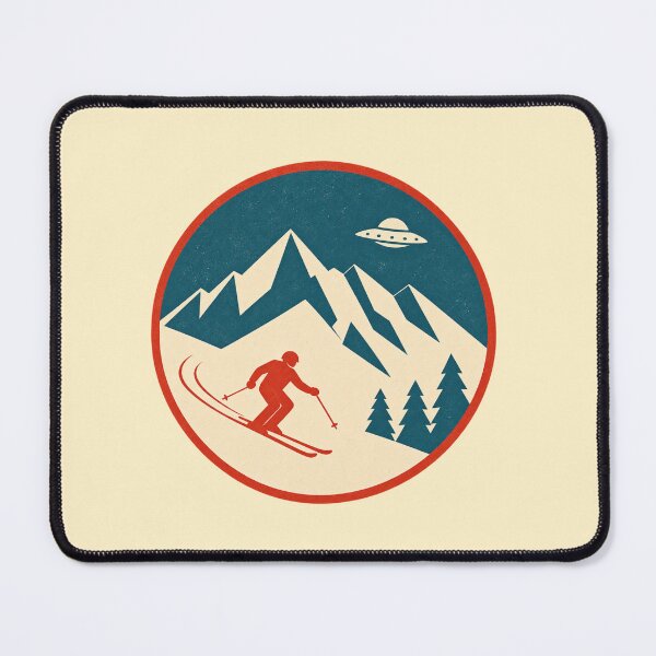 Item preview, Retro UFO – Mountain Skiing designed and sold by mellow-koko.