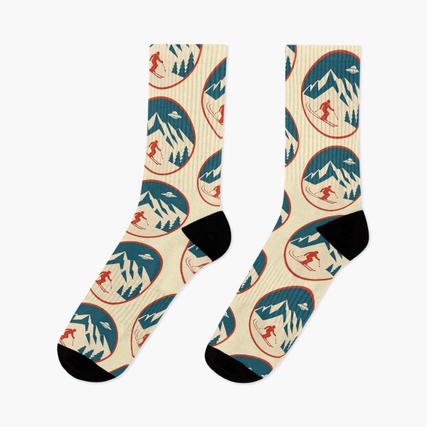 Item preview, Retro UFO – Mountain Skiing designed and sold by mellow-koko.