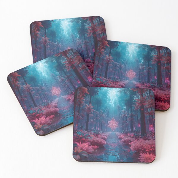 Item preview, Enchanted Pink Forest with Sacred Merkaba Portal designed and sold by monkeybusiness.pt.