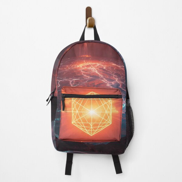 Item preview, Volcanic Crater Sun with Glowing Sacred Geometry Cube designed and sold by monkeybusiness.pt.