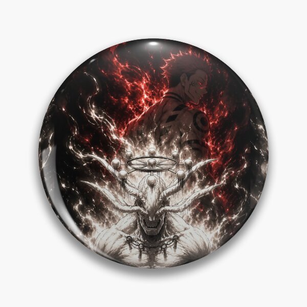 Item preview, Dark Demon Warrior – White Horned Monster & Crimson Cursed Energy Anime Art designed and sold by Dyan4.