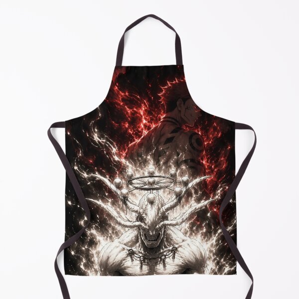 Item preview, Dark Demon Warrior – White Horned Monster & Crimson Cursed Energy Anime Art designed and sold by Dyan4.
