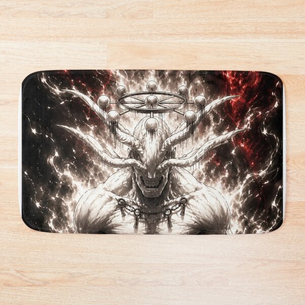 Item preview, Dark Demon Warrior – White Horned Monster & Crimson Cursed Energy Anime Art designed and sold by Dyan4.