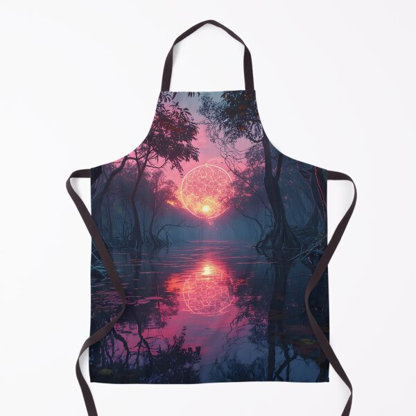 Item preview, Alien Mangrove Swamp with Glowing Flower of Life Sun designed and sold by monkeybusiness.pt.
